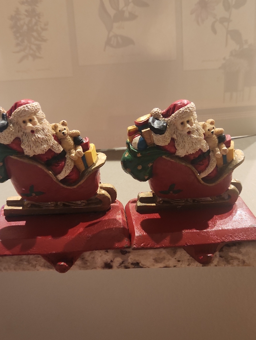 Vintage Cast Iron stocking holders
